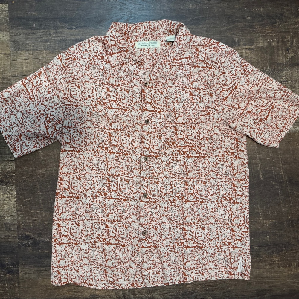 vacation wear Island Republic dad button up (^O^)／